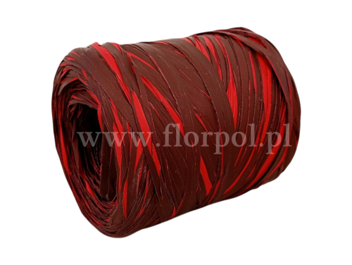 Rafia włoska 200m 1szt  bordo-czerwień (043-200)