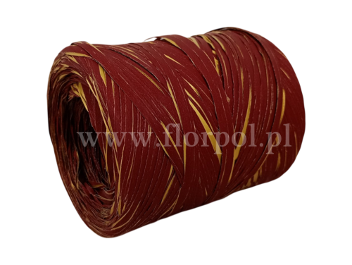 Rafia włoska 200m 1szt karmin/złoto  (043-7637)