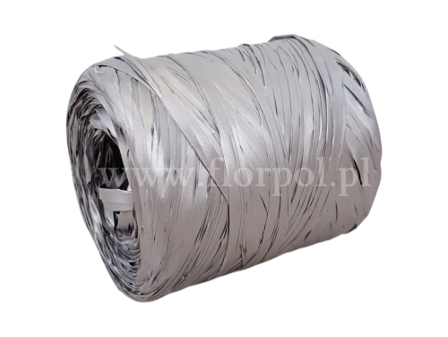 Rafia włoska 200m 1szt  srebro (671-05)