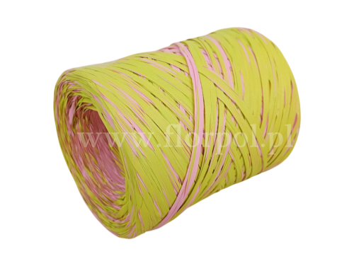 Rafia syntetyczna 200m 1szt col. 65/15 seledyn róż