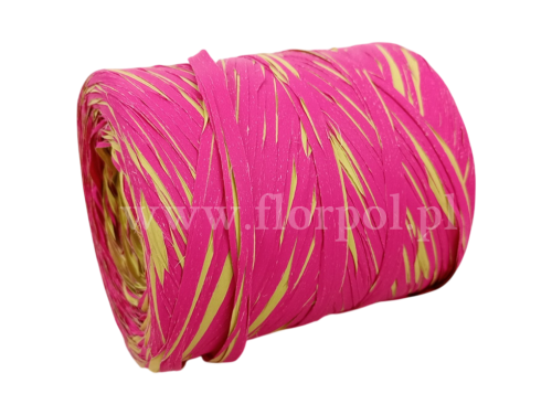 Rafia włoska 200m 1szt  róż/seledyn (043-266)