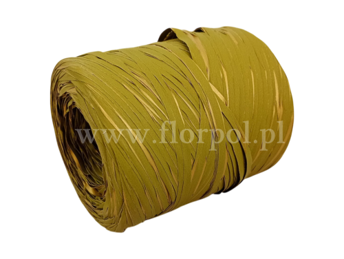 Rafia włoska 200m 1szt oliwka/złoto (043-7626)
