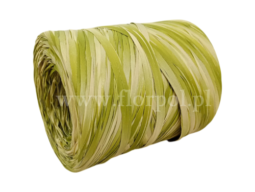 Rafia włoska 200m 1szt zielony/kremowy (516-2626)