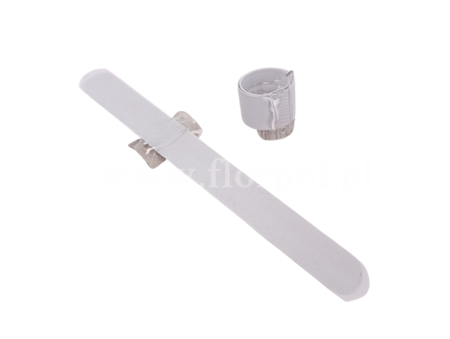 Opaska/bronsoletka florystyczna VICTORIA 2szt biały (9125)