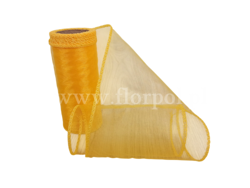  Organza 12CM X 9Y DARK YELLOW/ciemny żółty 1szt 