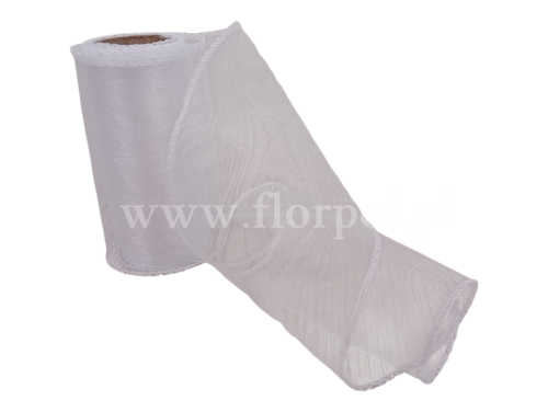 Organza 12CM X 9Y WHITE/biały 1szt