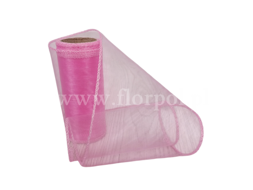  Organza 12CM X 9Y  DARK PINK 1szt