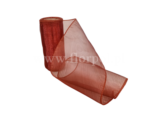  Organza 12CM X 9Y  DARK BROWN/ciemny brąz 1szt  