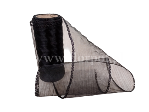  Organza 12CM X 9Y  BLACK 1szt 