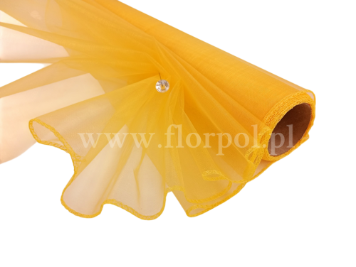 Organza 40CM X 9Y  DARK YELLOW/CIEMNY ŻÓŁTY 1szt