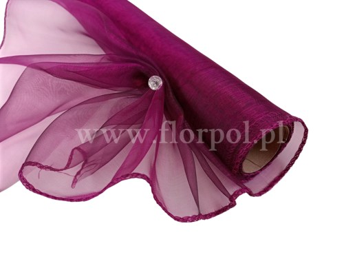 Organza 40CM X 9Y DARK PLUM/ciemna śliwka 1szt