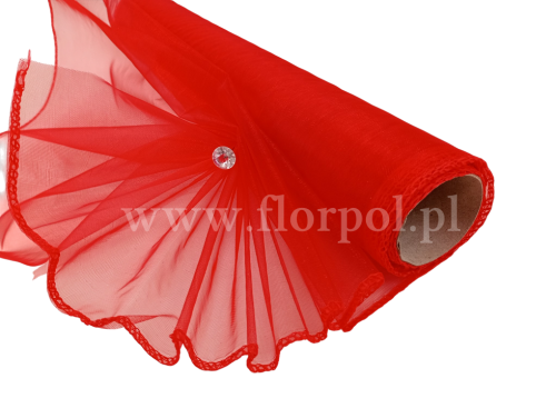 Organza 40CM X 9Y RED/czerwony 1szt
