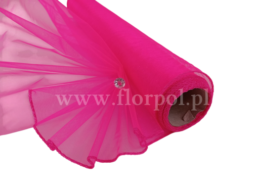Organza 40CM X 9Y HOT PINK/róż 1szt