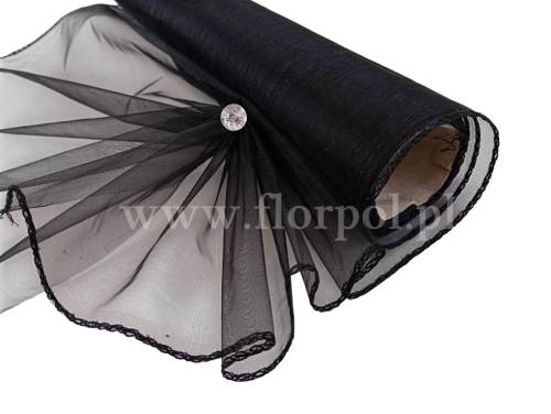 Organza 40CM X 9Y BLACK/czarny 1szt