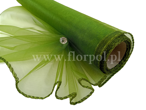 Organza 40CM X 9Y DARK OLIVE GREEN/ciemna oliwka 1szt