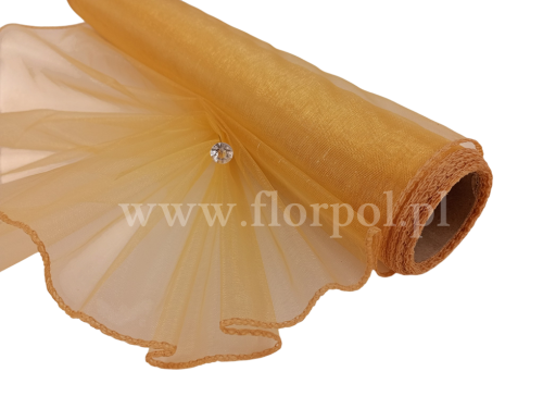 organza gładka 36cm 1szt gold / jasny złoty 