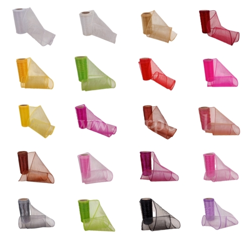 Organza 12CM X 9Y MIX 10szt