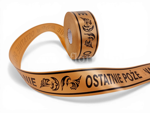 Wstążka pogrzebowa drukowana 5/100Y NcDr złoty (42-45-00)