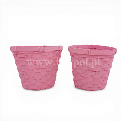 Osłonka - doniczka  kolor większa 1szt różowy (*21785)