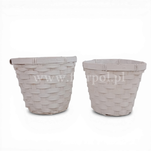 Osłonka - doniczka  kolor większa 1szt biały (*21785)