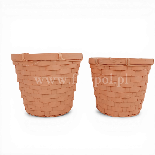 Osłonka - doniczka  kolor większa 1szt morelowy  (*21785)