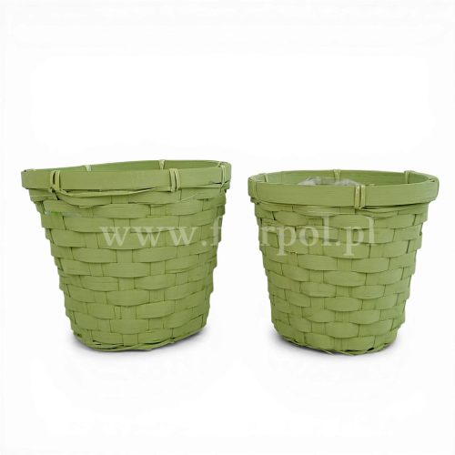 Osłonka - doniczka  kolor większa 1szt pastelowa zieleń (*21785)