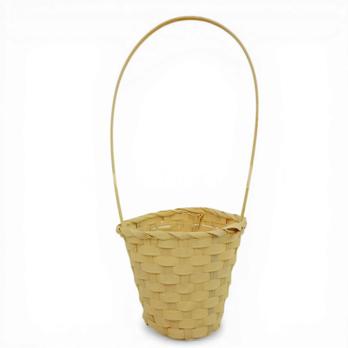 Koszyczek z wysokim kabłąkiem 1szt żółty (*21752)