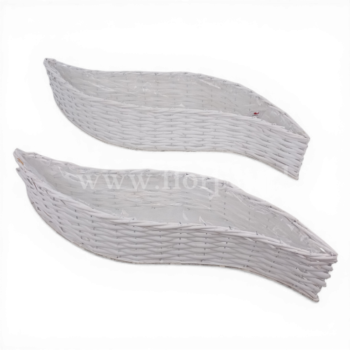 Zestaw wiklinowy - osłonka fala 2szt biały (OR-K-772111-S)