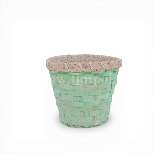 Osłonka - doniczka kolor juta 1szt zielony (*20833)