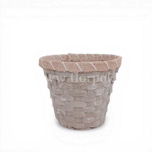 Osłonka - doniczka kolor juta 1szt szary (*20833)