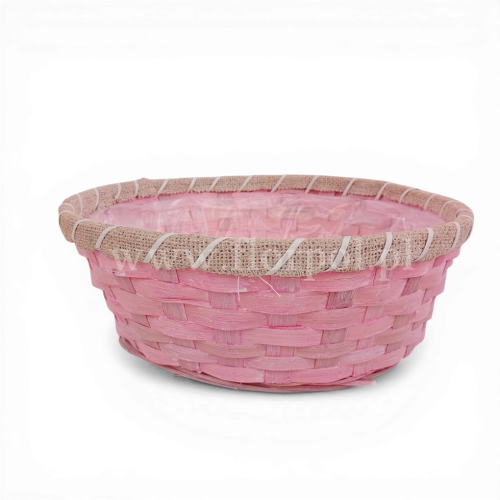 Osłonka okrągła kolor juta 1szt różowy (*20858)