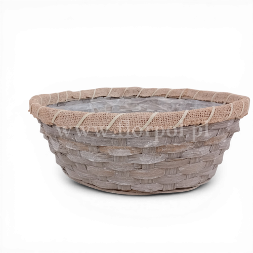 Osłonka okrągła kolor juta 1szt szary (*20858)