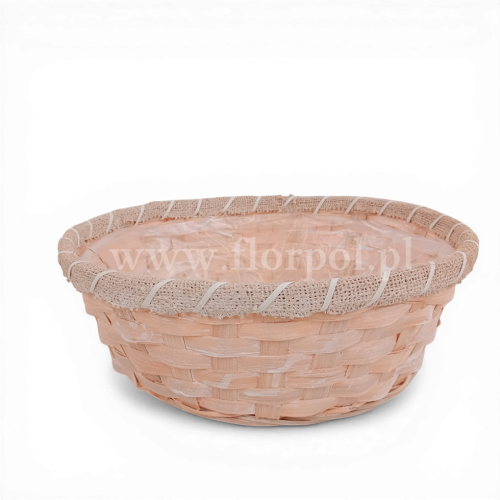 Osłonka okrągła kolor juta 1szt morelowy (*20858)