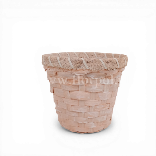 Osłonka - doniczka kolor juta 1szt morelowy (*20893) 