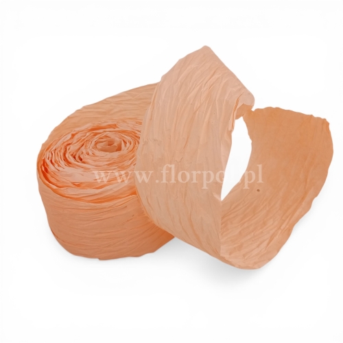 wstążka papierowa 1szt jasna brzoskwinia 