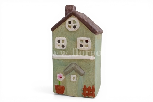 Ceramiczny domek 1szt  miętowy