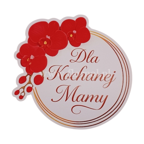Pik okolicznościowy - Dzień Matki  storcczyk 5szt czerwony