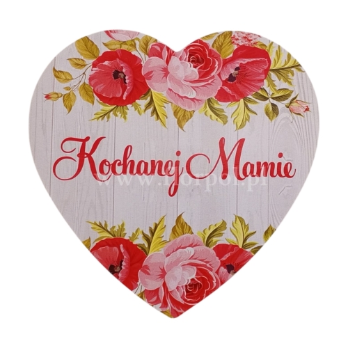 Pik okolicznościowy - Dzień Matki serce/maki 5szt mix