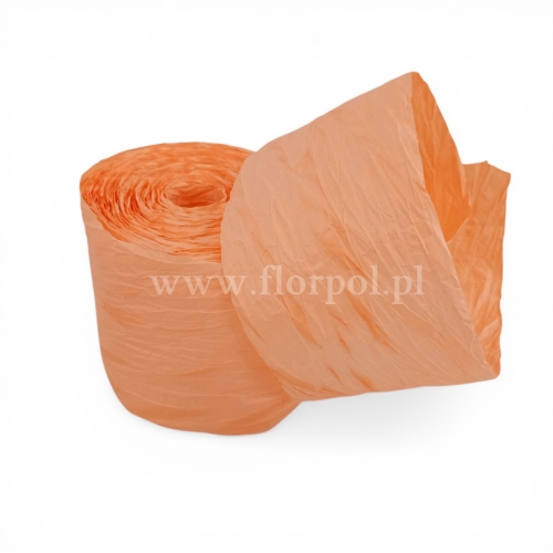 wstążka papierowa 1szt  ciemna brzoskwinia 