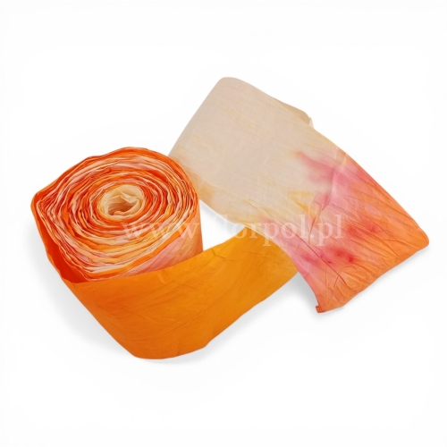 wstążka papierowa 1szt  pomarańcz/róż/ecru 