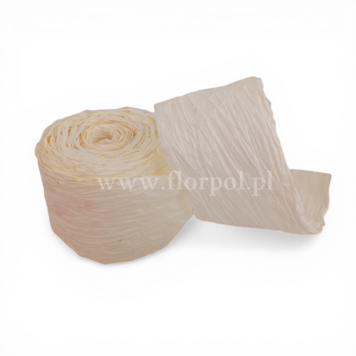 wstążka papierowa 1szt  ecru