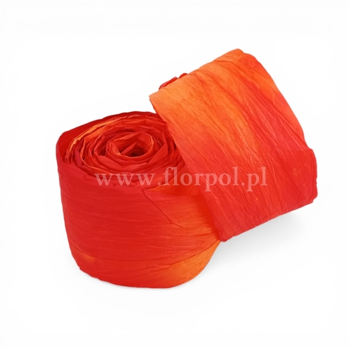 wstążka papierowa 1szt  cieniowany oranż