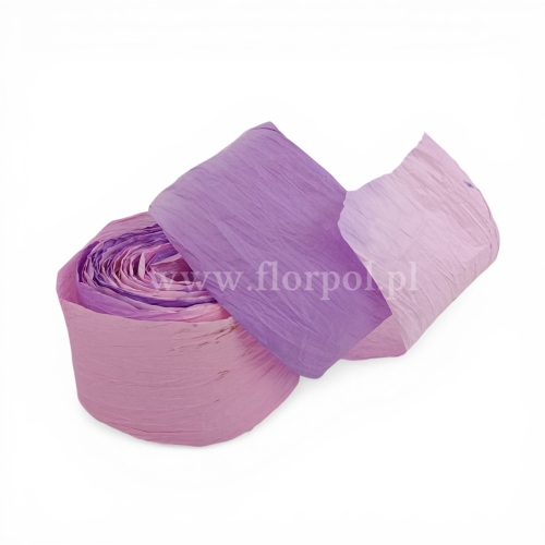 wstążka papierowa 1szt  lila/fiolet/róż 