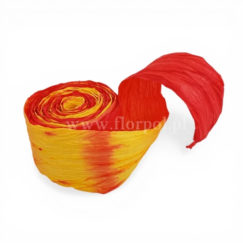 wstążka papierowa 1szt czerwony/żółty 