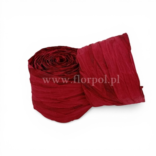 wstążka papierowa 1szt ciemna czerwień/bordo 