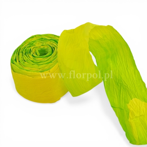 wstążka papierowa 1szt zielono-żółty 