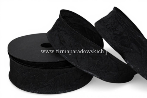 Wstążka gnieciona 4/10 1szt czarny