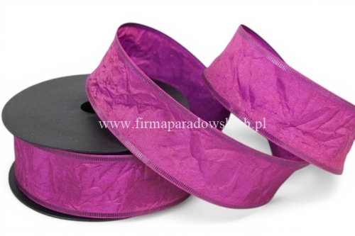 Wstążka gnieciona 4/10 1szt purpurowy