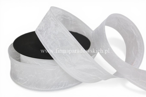 Wstążka gnieciona 4/10 1szt biały