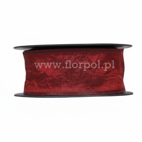 Wstążka gnieciona 4/10 1szt bordowy
